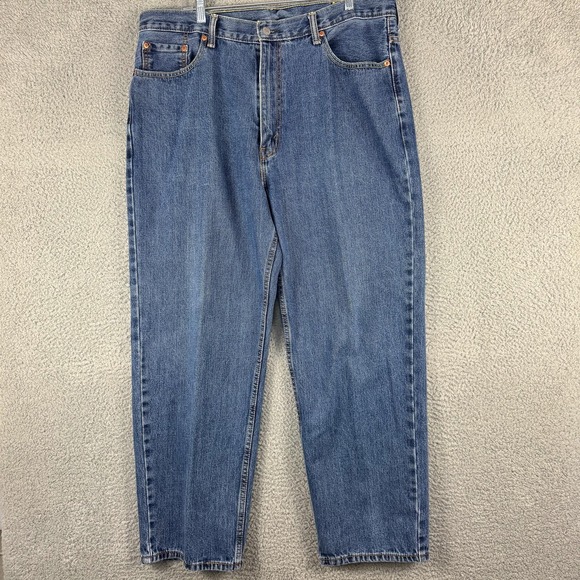 Levis 550 Jeans Mens 40 Blue Relaxed Fit Tapered‎ Leg Mid Wash Denim 38x30 - Picture 2 of 16